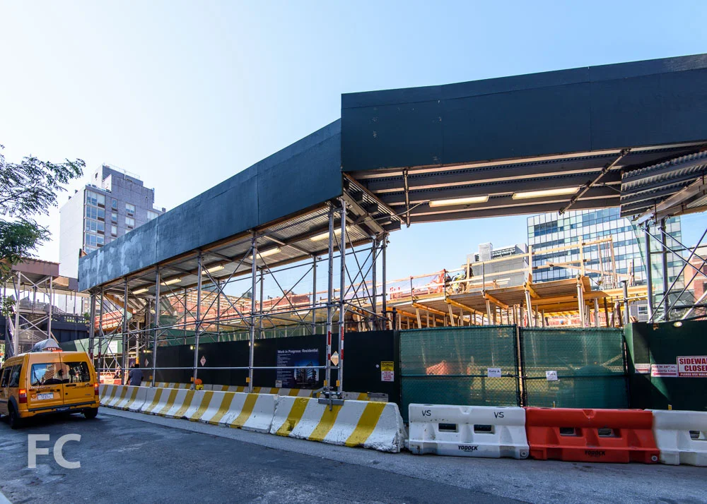Northwest corner of the site from West 28th Street.