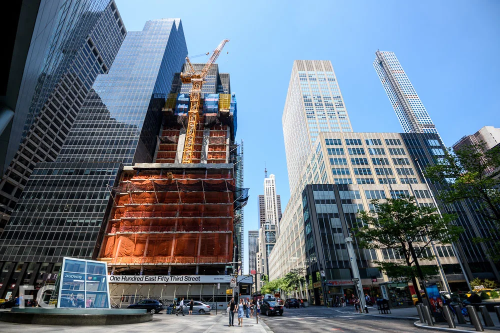 East façade from East 53rd Street.