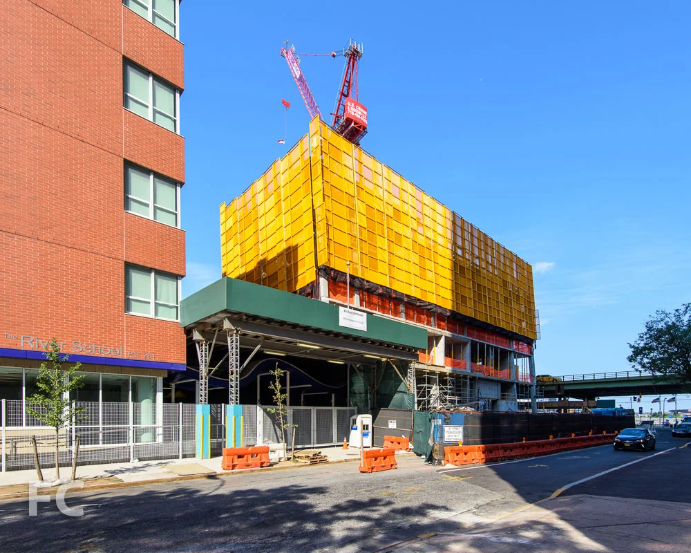 Southwest corner of the south tower from East 35th Street.