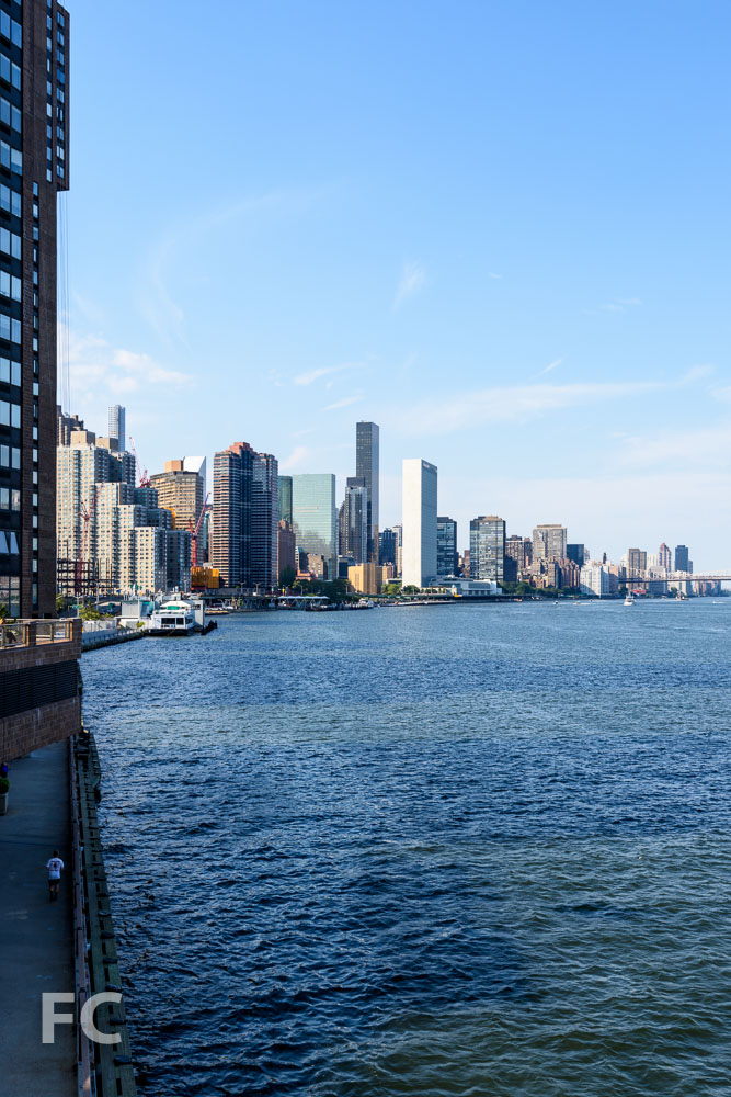 The East River waterfront with 626 First Avenue rising on the far left.