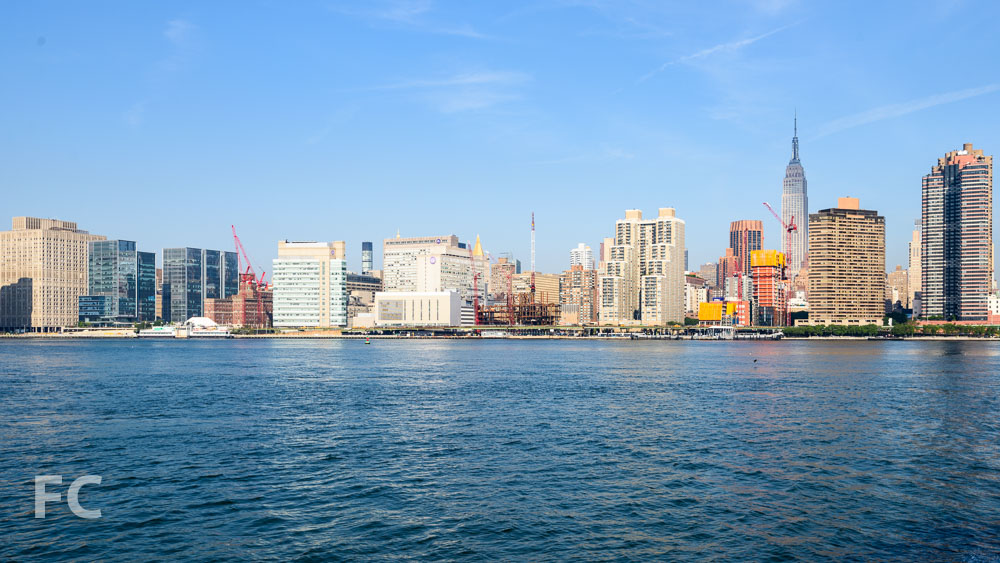 The East River waterfront with 626 First Avenue rising on the far right.