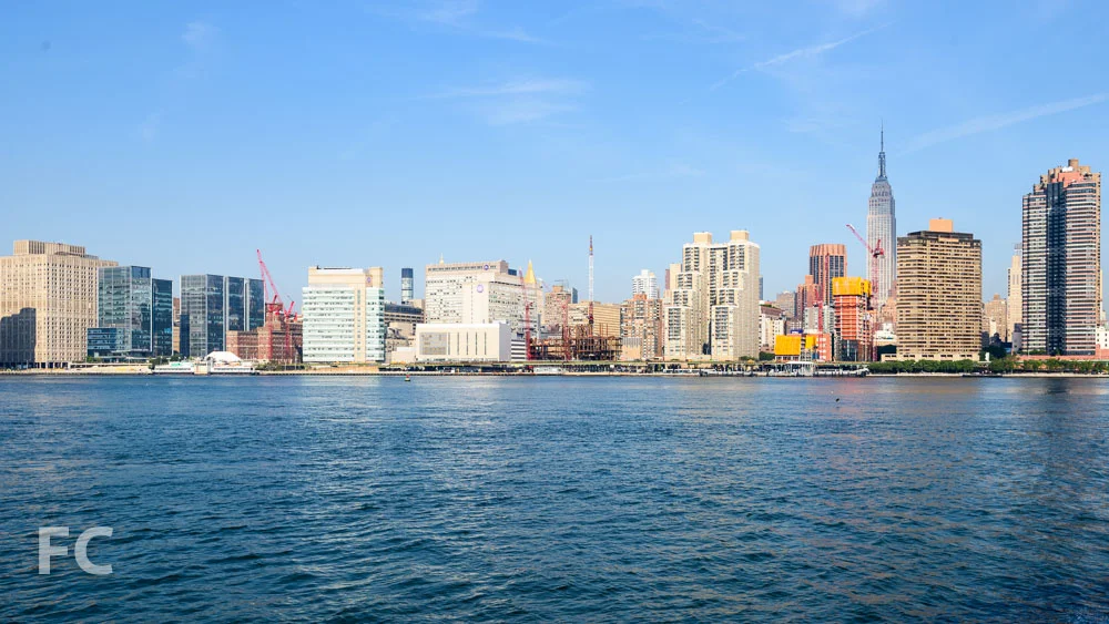 The East River waterfront with 626 First Avenue rising on the far right.