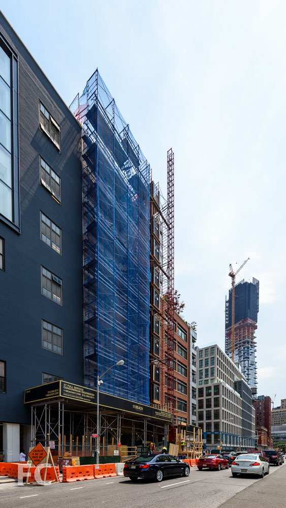 West façade from Varick Street.