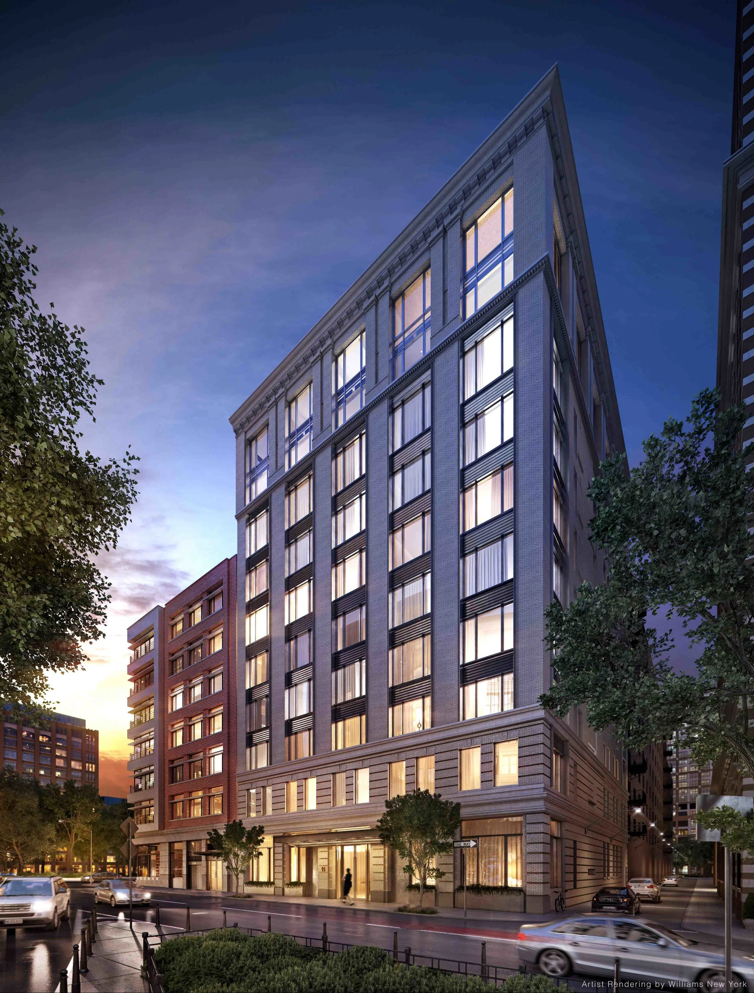 Rendering of the south facade.