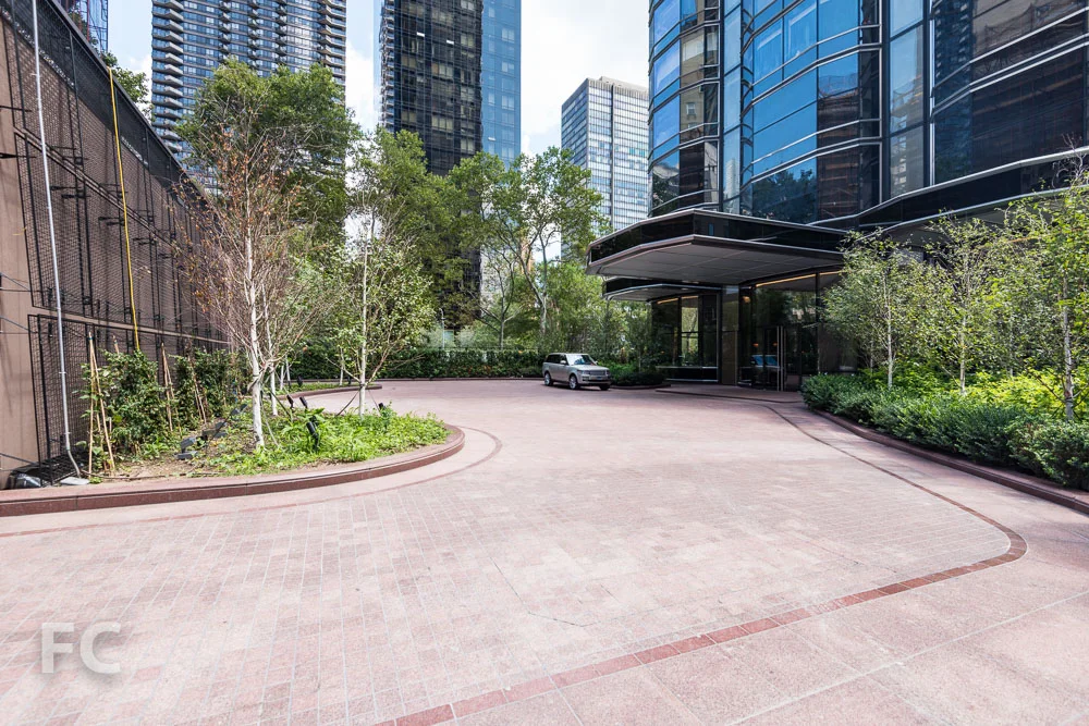 Private motor court and garden.