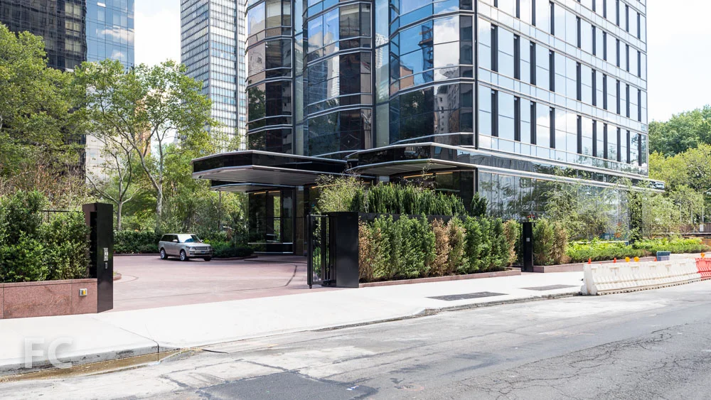 Private motor court and garden entry off of East 46th Street.