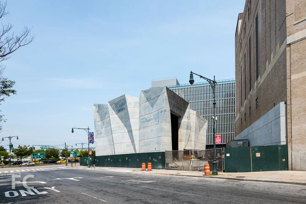 Southeast corner of the Salt Shed from Canal Street. 