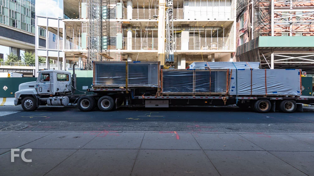 Curtain wall delivery.