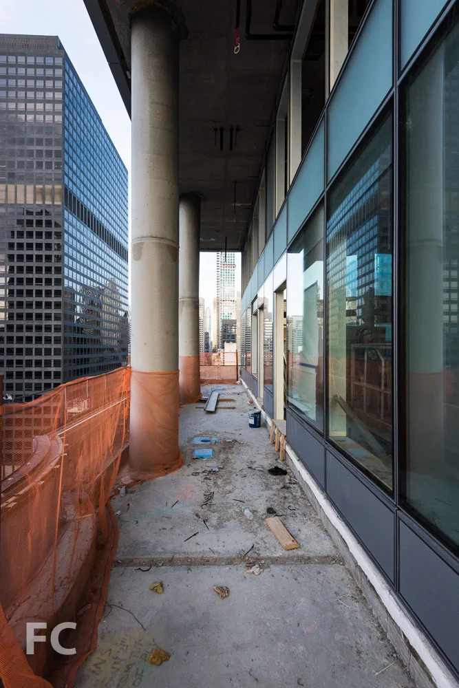 Looking west from the 34th floor terrace.