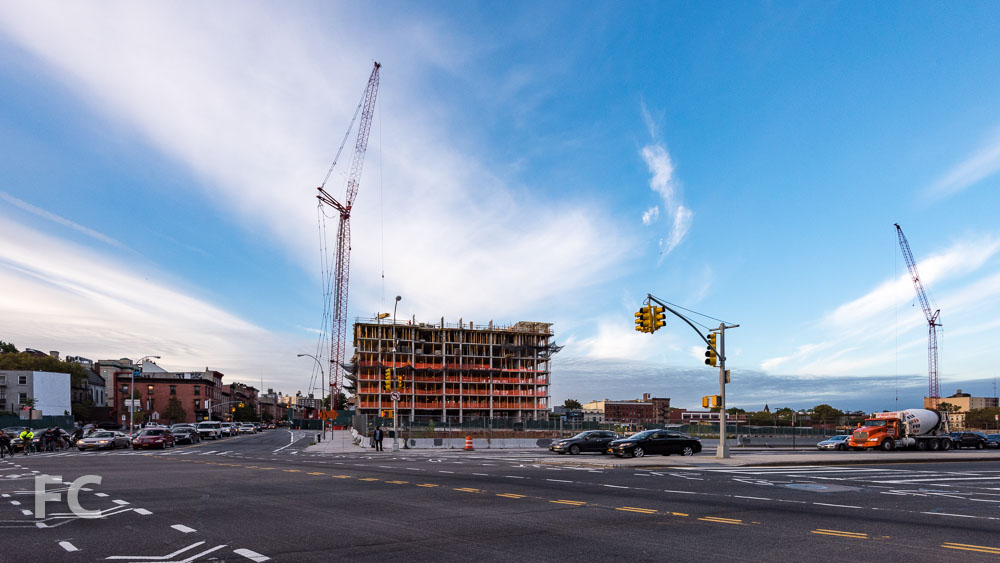 North façade from Atlantic Avenue.