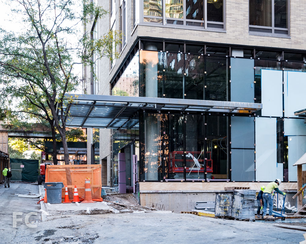 Residential entry on East 92nd Street.
