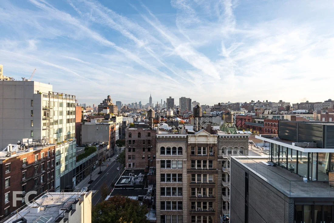 Penthouse view looking north.