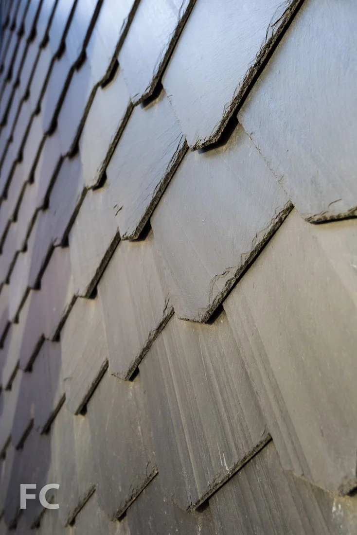 Slate shingle detail.