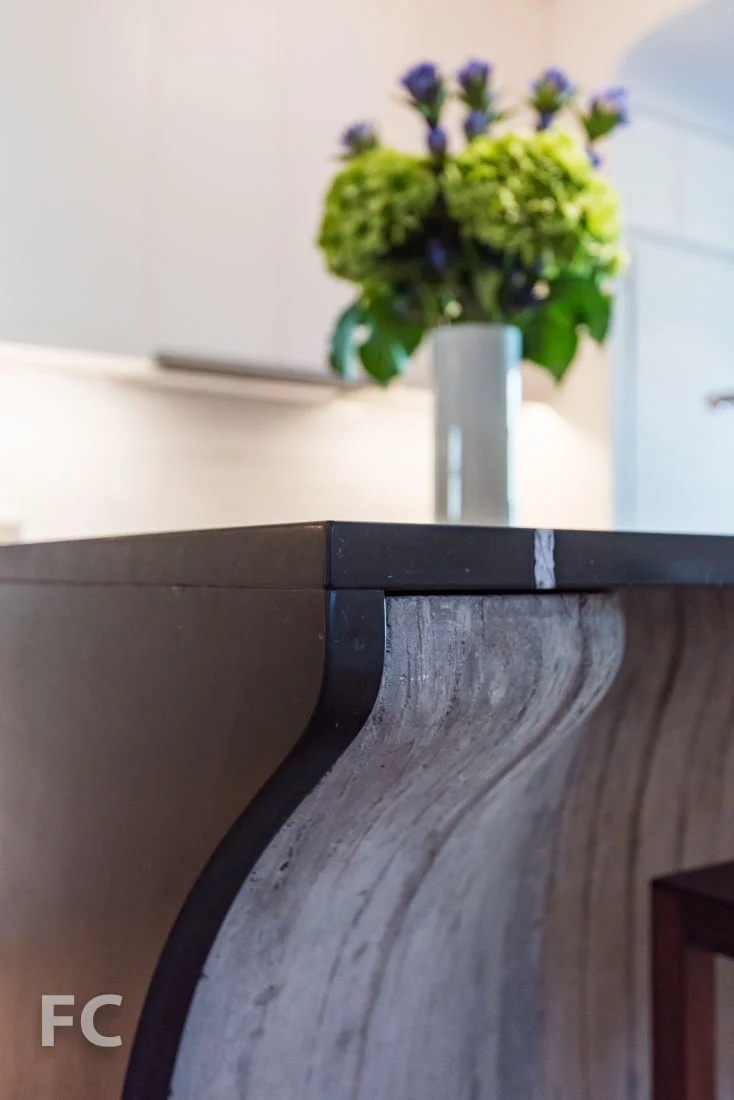Kitchen island detail.
