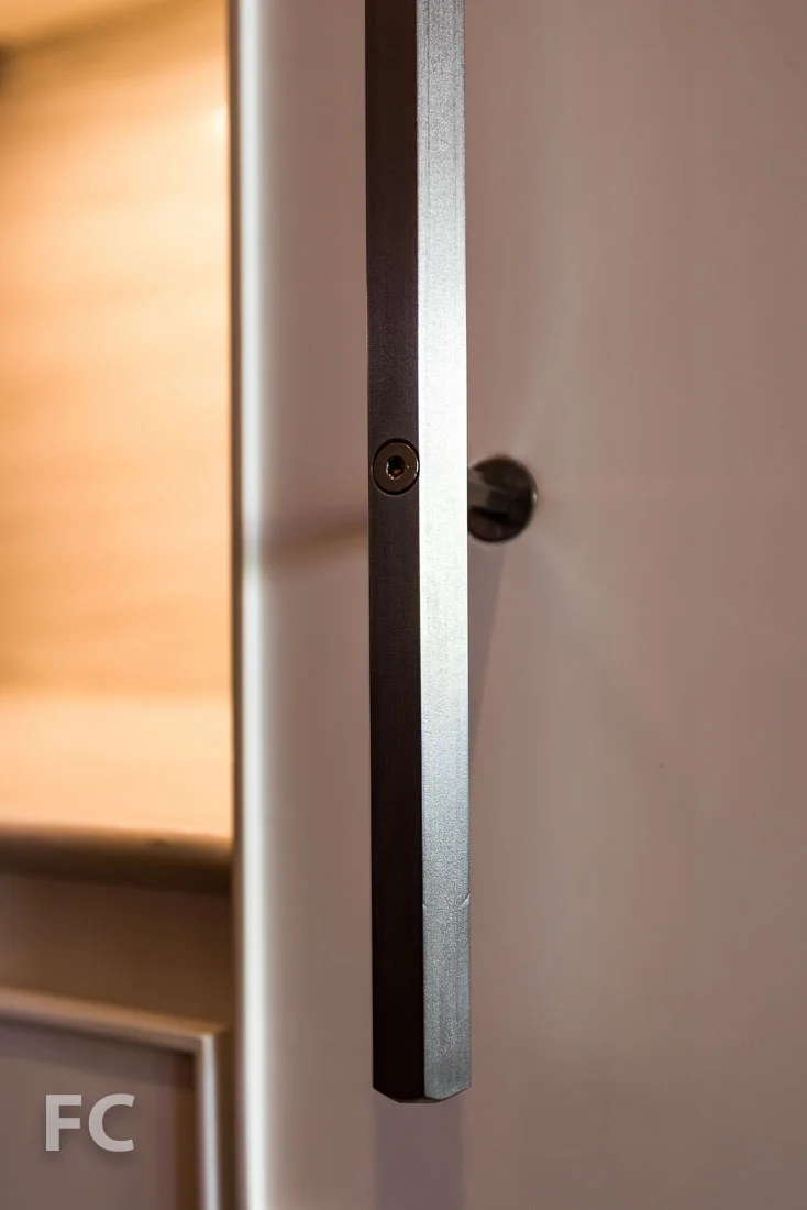 Custom cabinetry pulls.