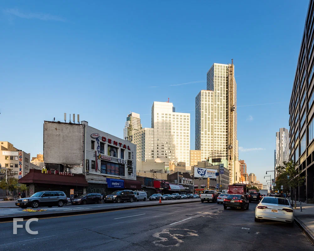 Looking north on Flatbush Avenue at Fulton Street.