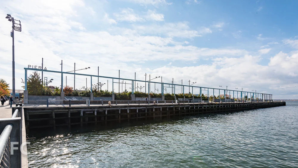 Pier 6 from the Brooklyn Bridge Park greenway.