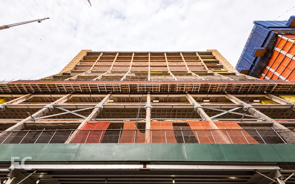 South facade of 5 Manhattan West from West 31st Street.