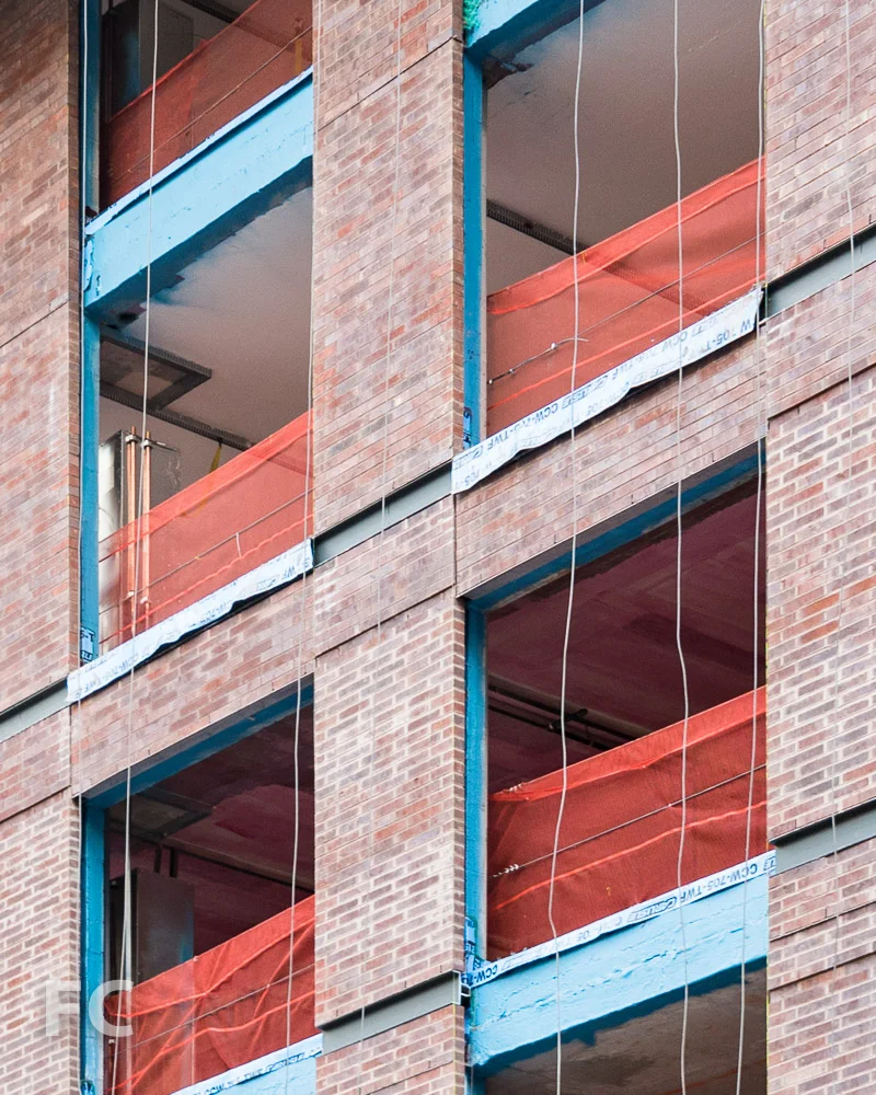 Brick façade detail.