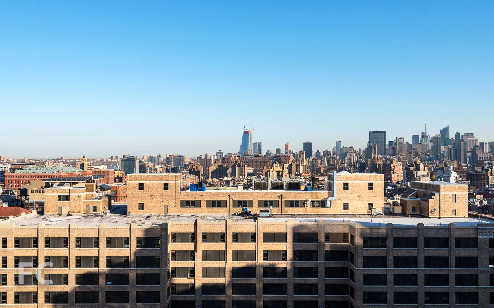 View north toward Midtown from the Charlton Street tower penthouse.