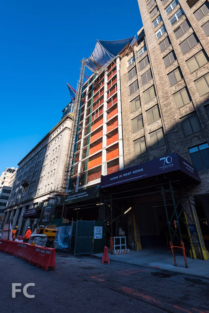 Southeast corner of the Vandam Street tower.