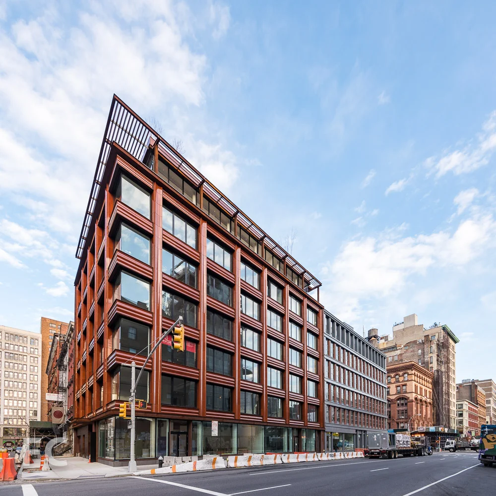 10 Bond (left) and 372 Lafayette (right) from the corner of Bond and Lafayette Street.