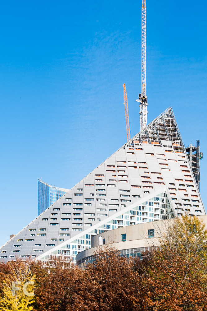 Close-up of the tower's peak from Clinton Cove.