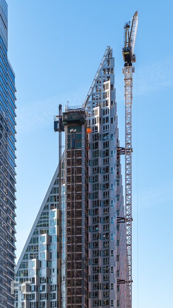 Northeast corner of the tower's peak.