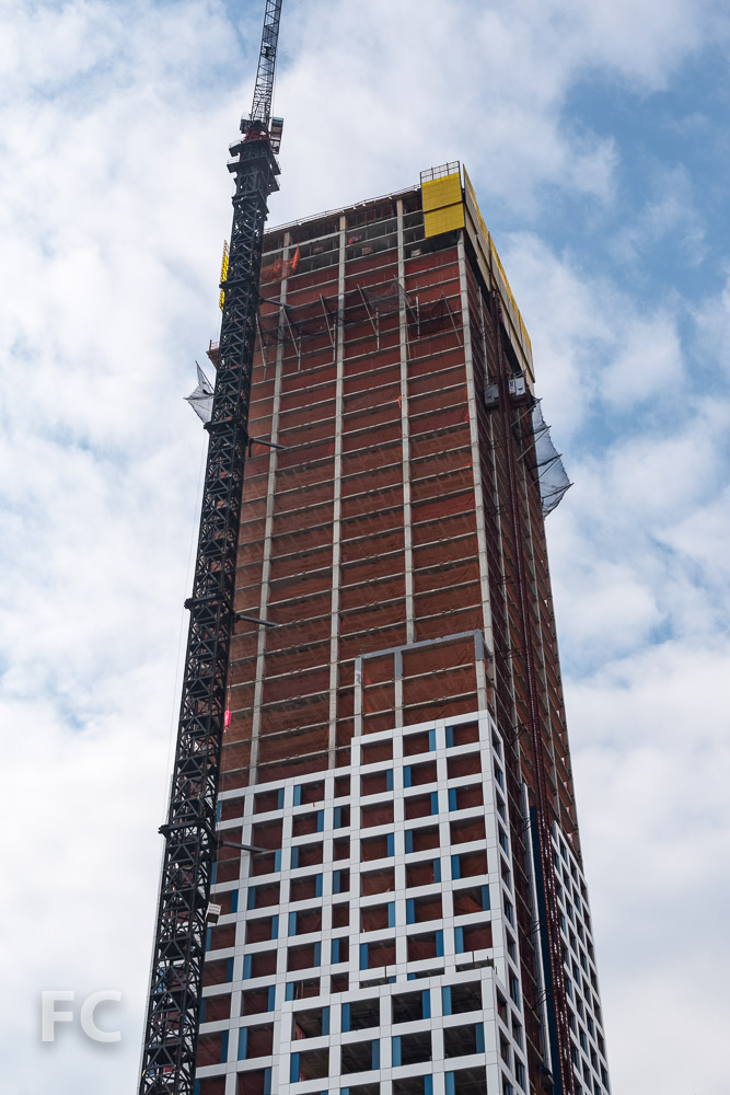 Northeast corner of the phase one tower.