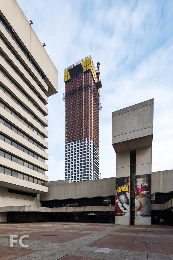 Southwest corner of the phase one tower from the Journal Square Transportation Center.
