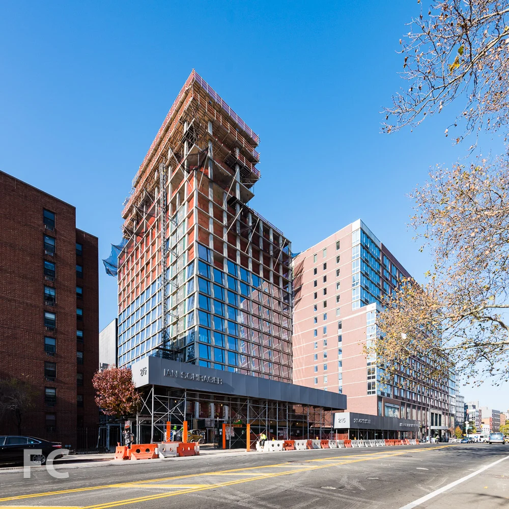 Southeast corner of the tower from Chrystie Street.
