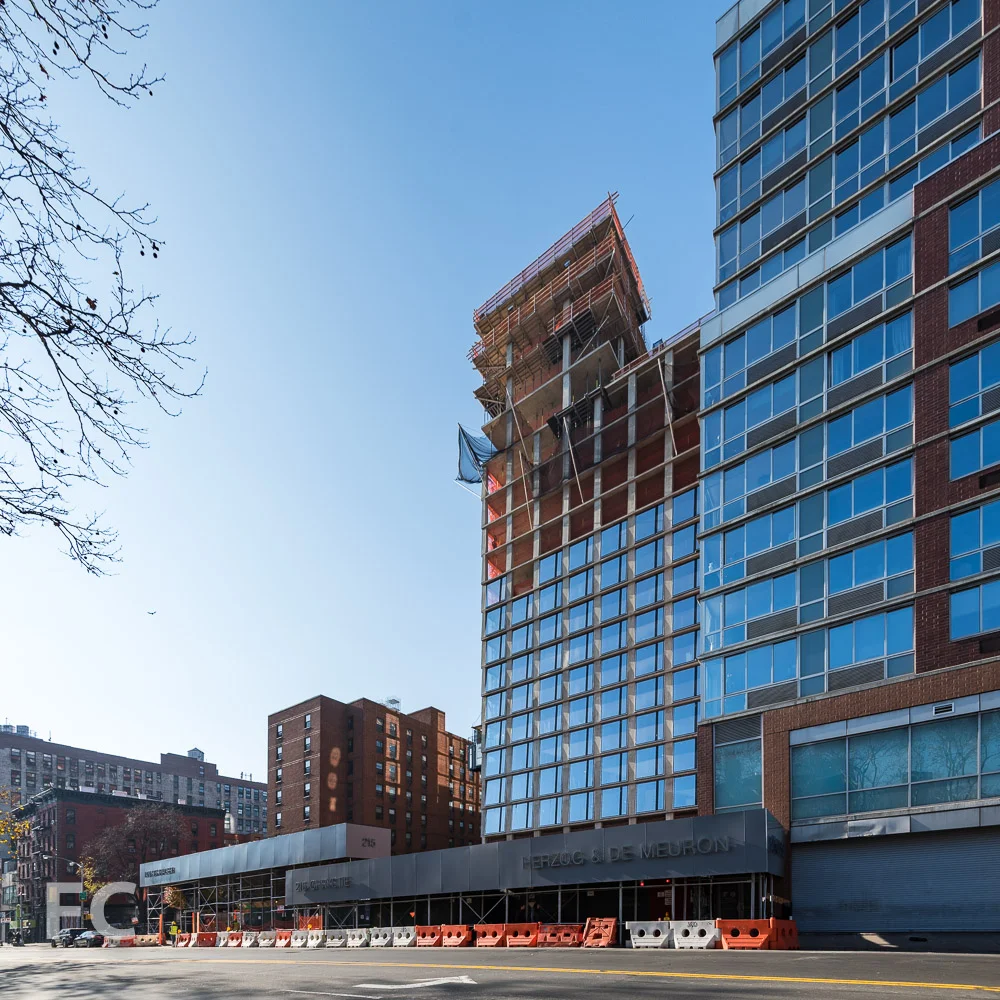 Northeast corner of the tower from Chrystie Street.
