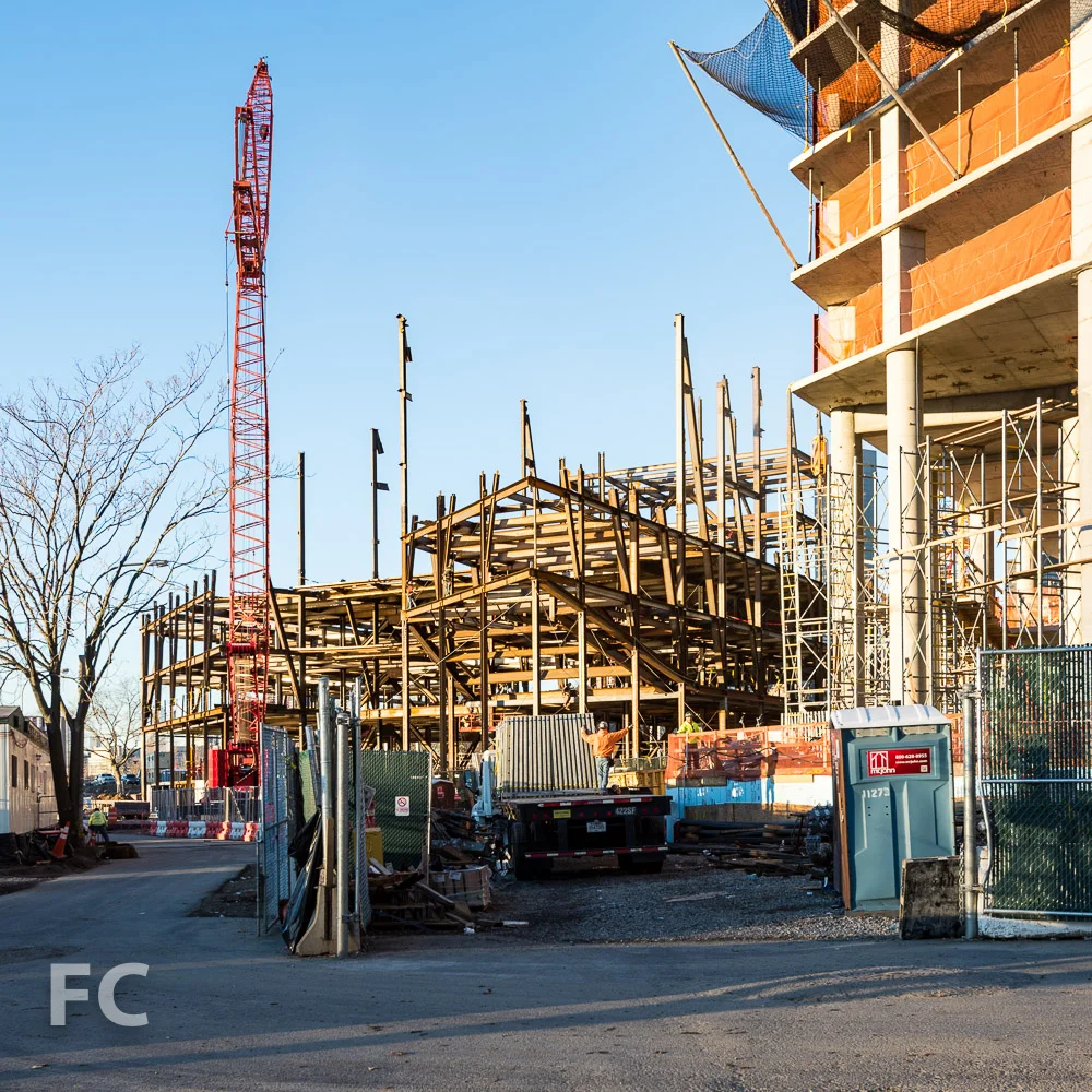 Northeast corner of The Bridge at Cornell Tech.