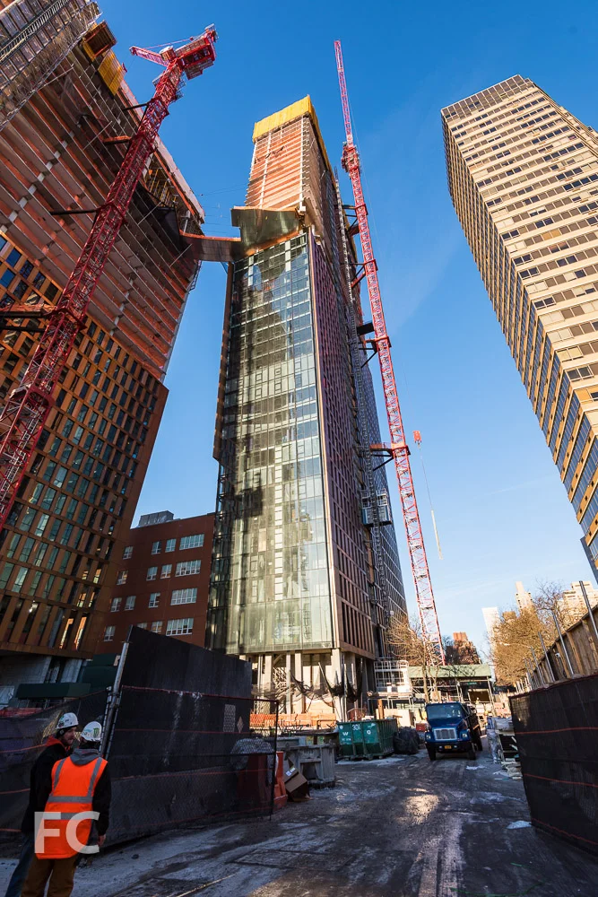 Northeast corner of the north tower.
