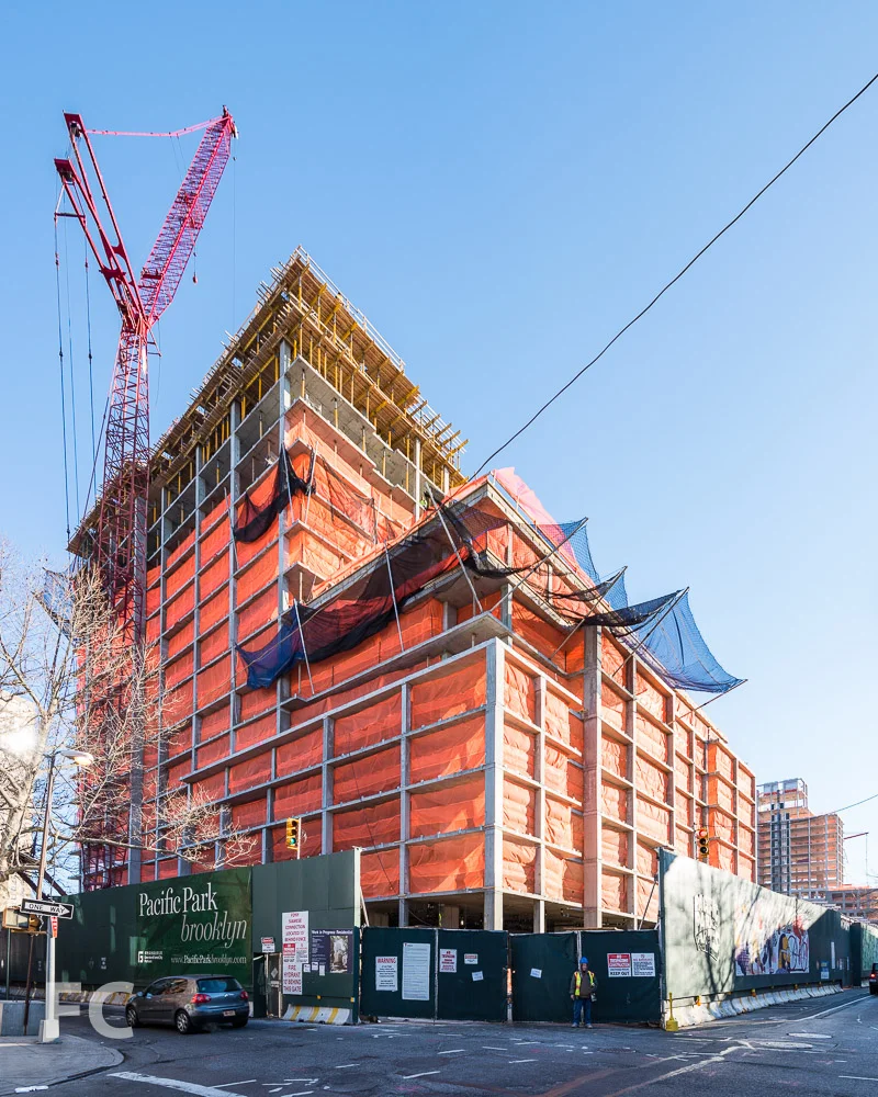 Southwest corner of 535 Carlton at the intersection of Dean Street and Carlton Avenue.