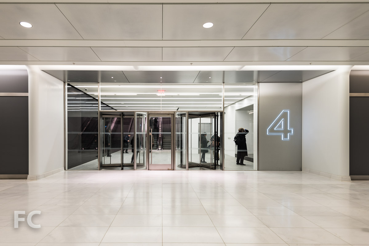 Entry to 4 WTC from the Transportation Hub.