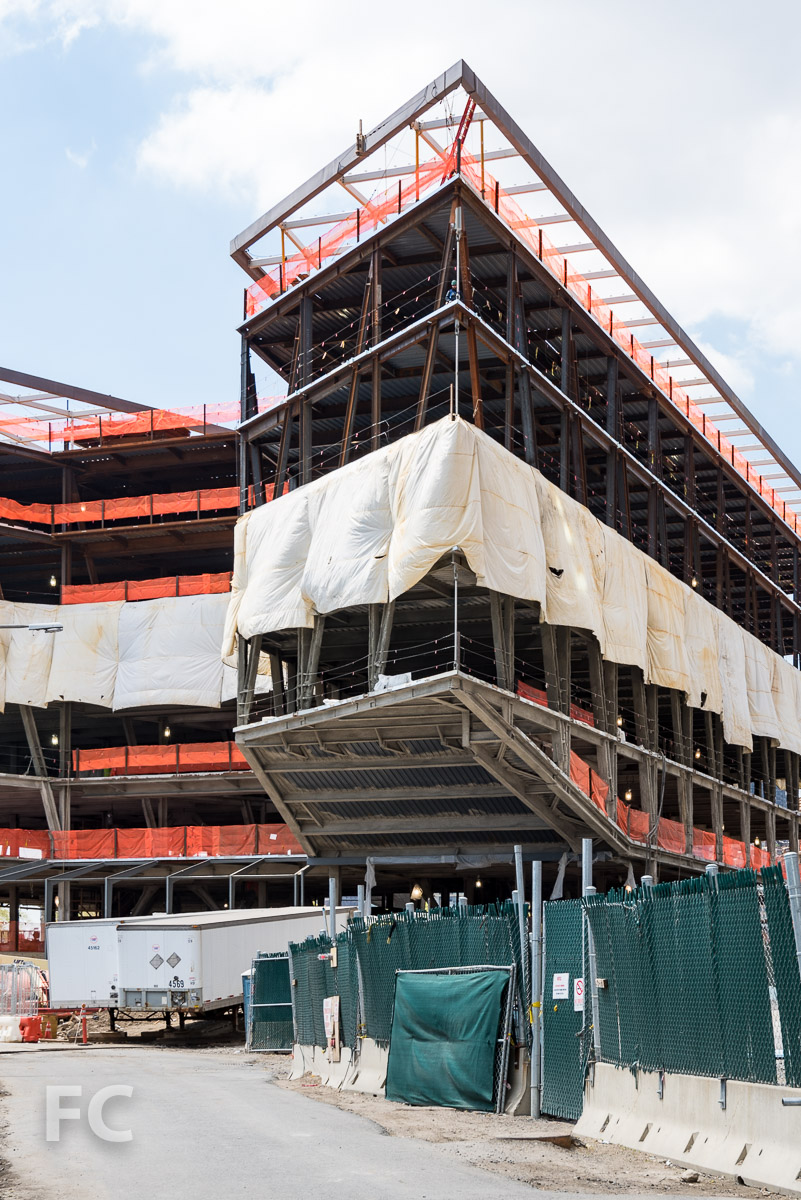 Northeast corner of the Bridge at Cornell Tech from North Loop Road.