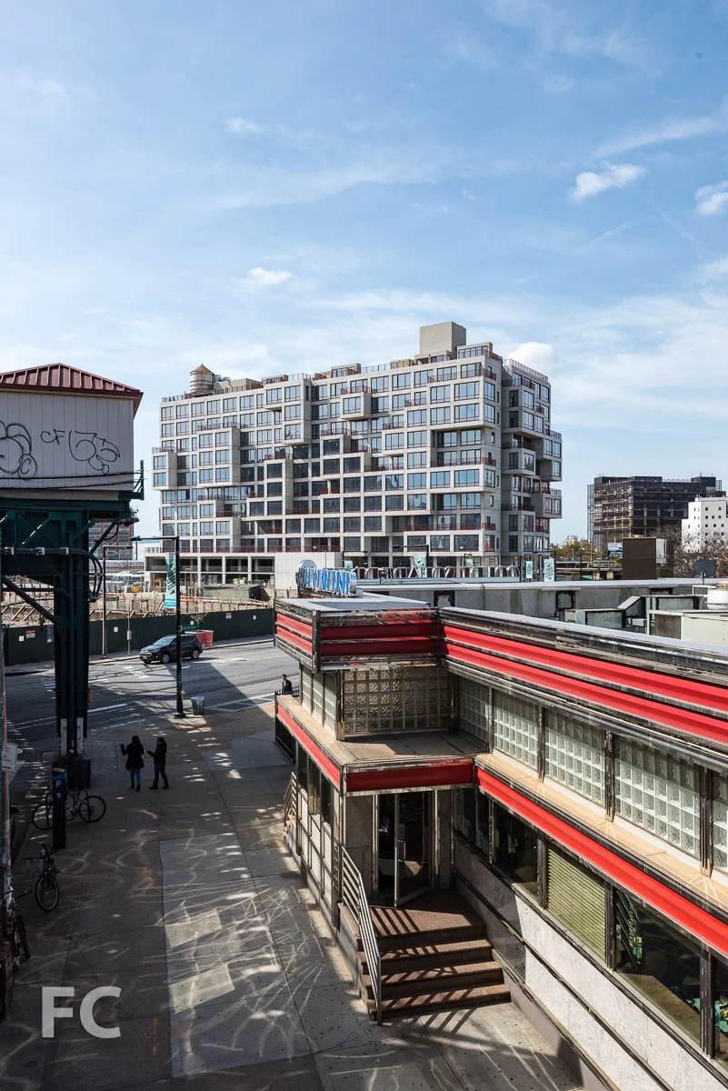 Northeast corner from the Court Square subway station.