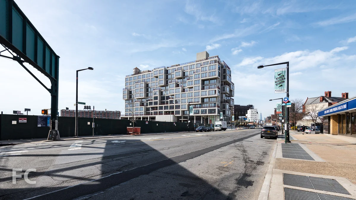 East facade from Jackson Avenue.