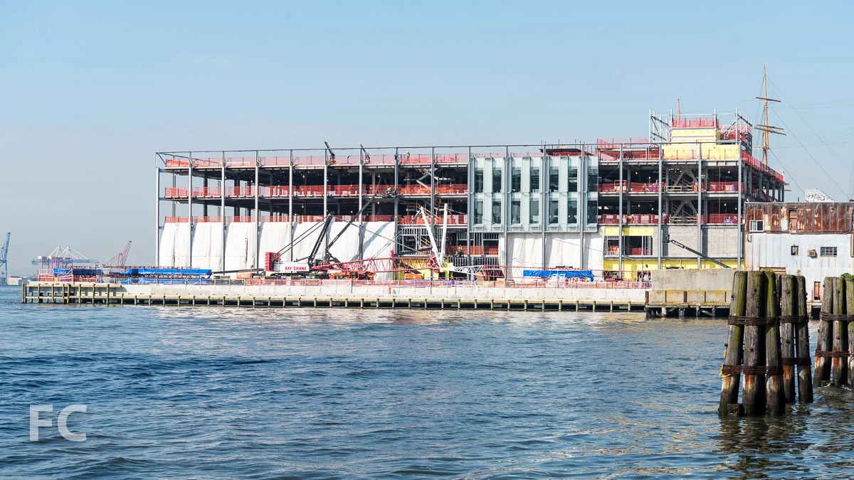 Looking south from the East River Esplanade.