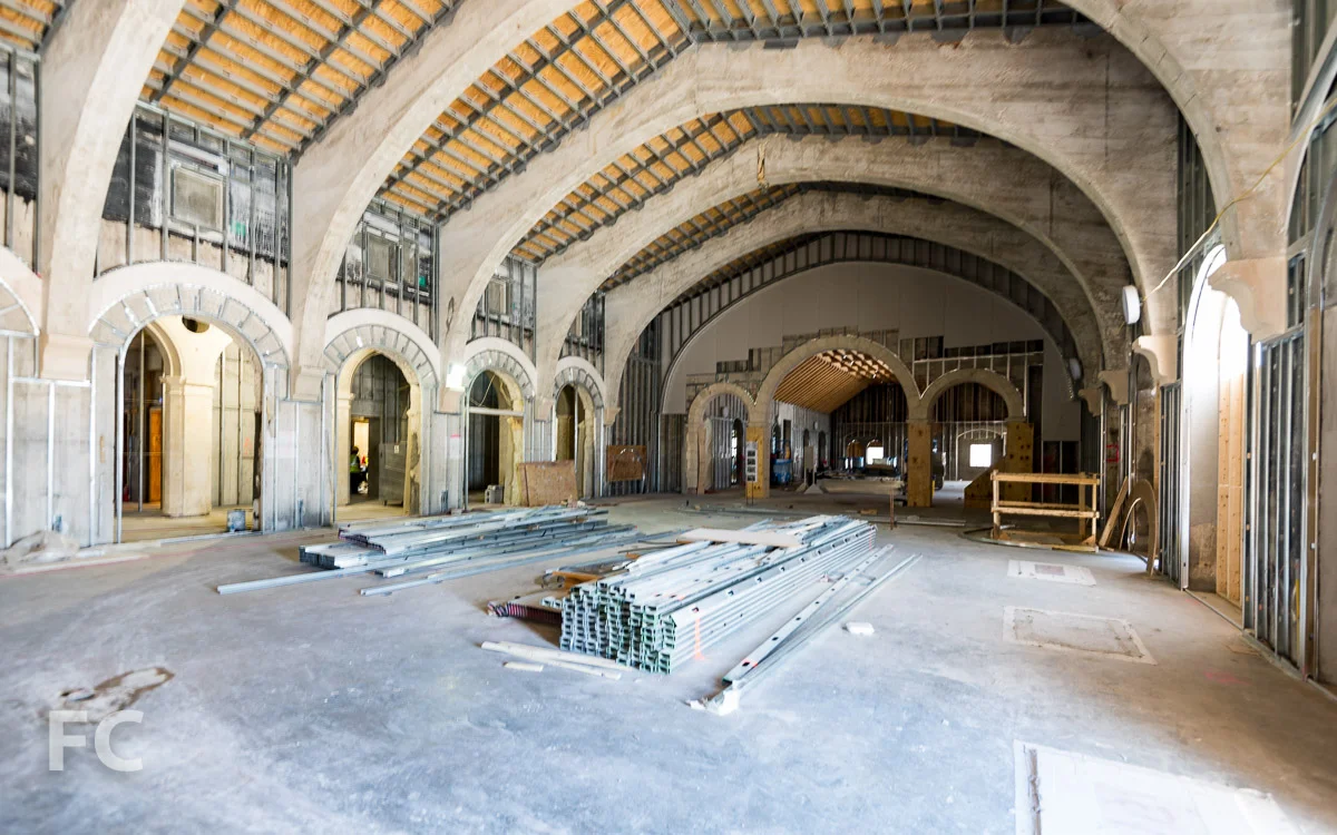 Inside the original Surf Club, under renovations.