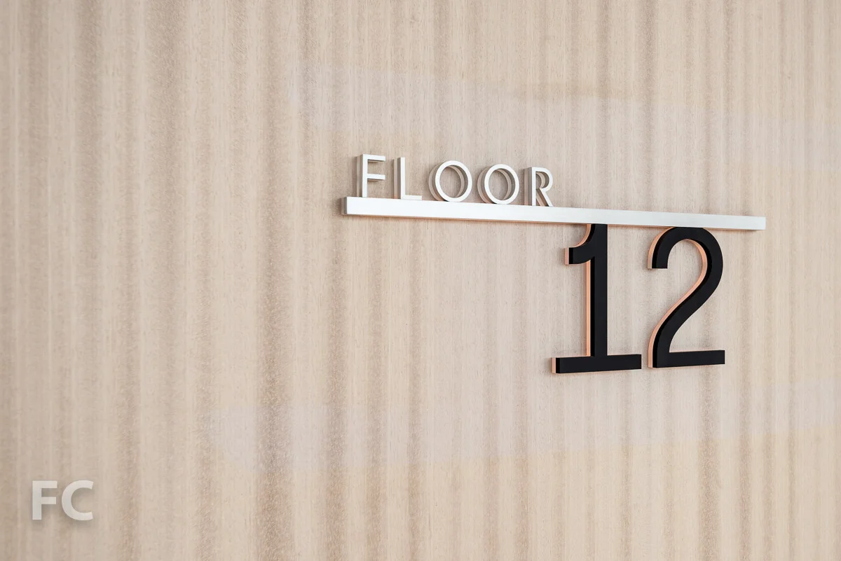 Hotel floor signage.