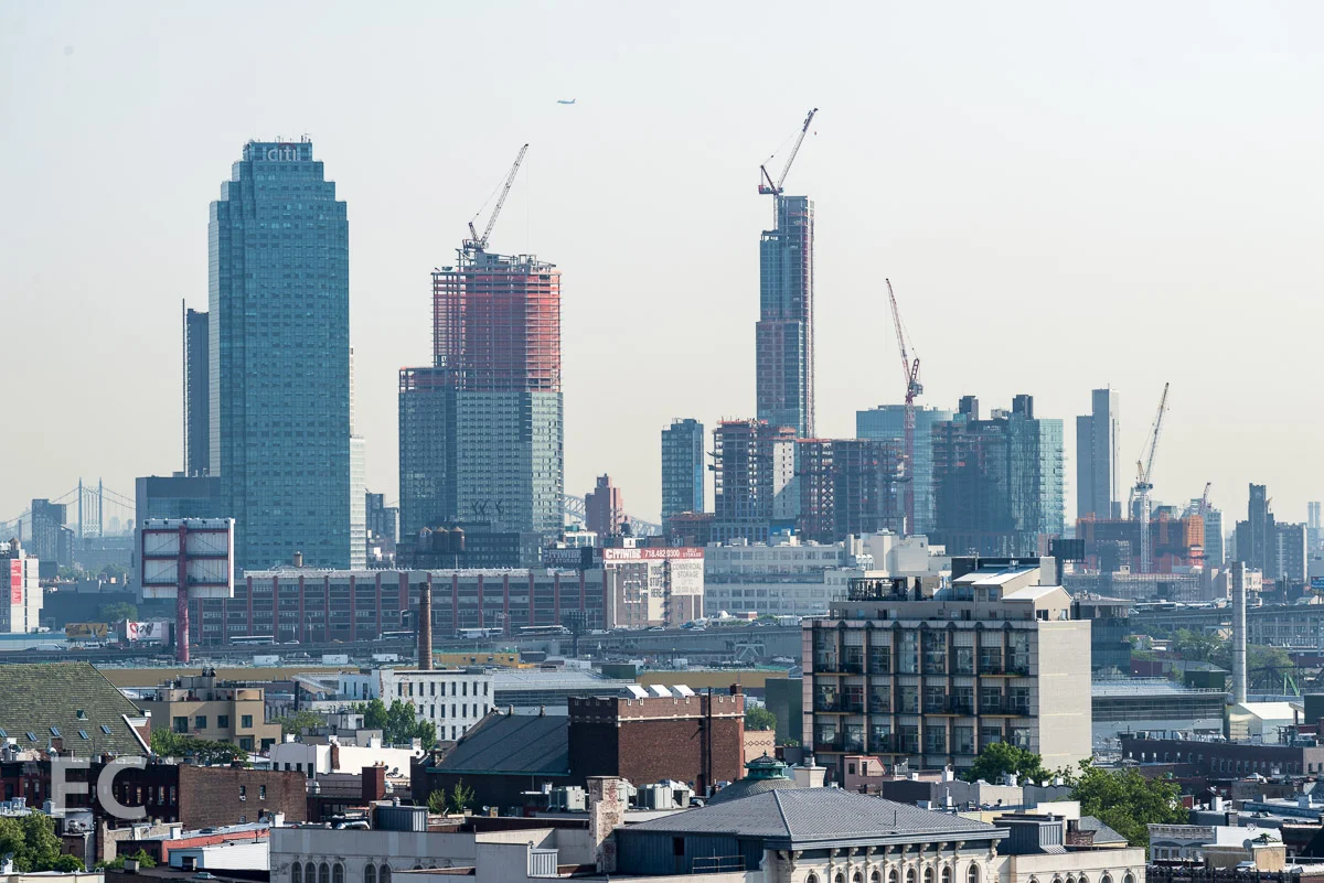 View of Long Island City from the private balcony.