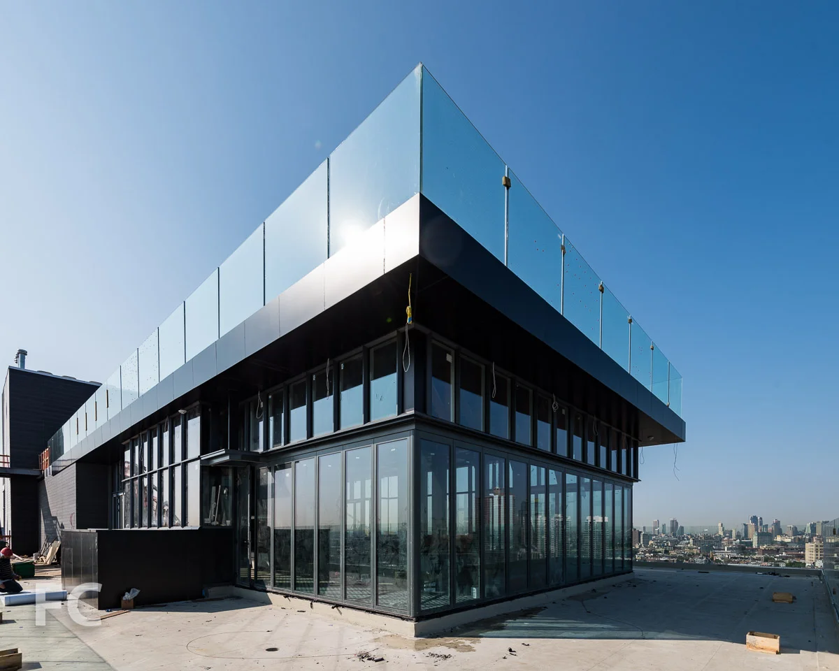 Rooftop event space.