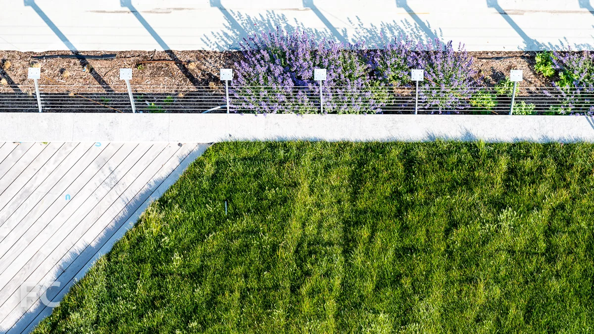 Rooftop garden details.