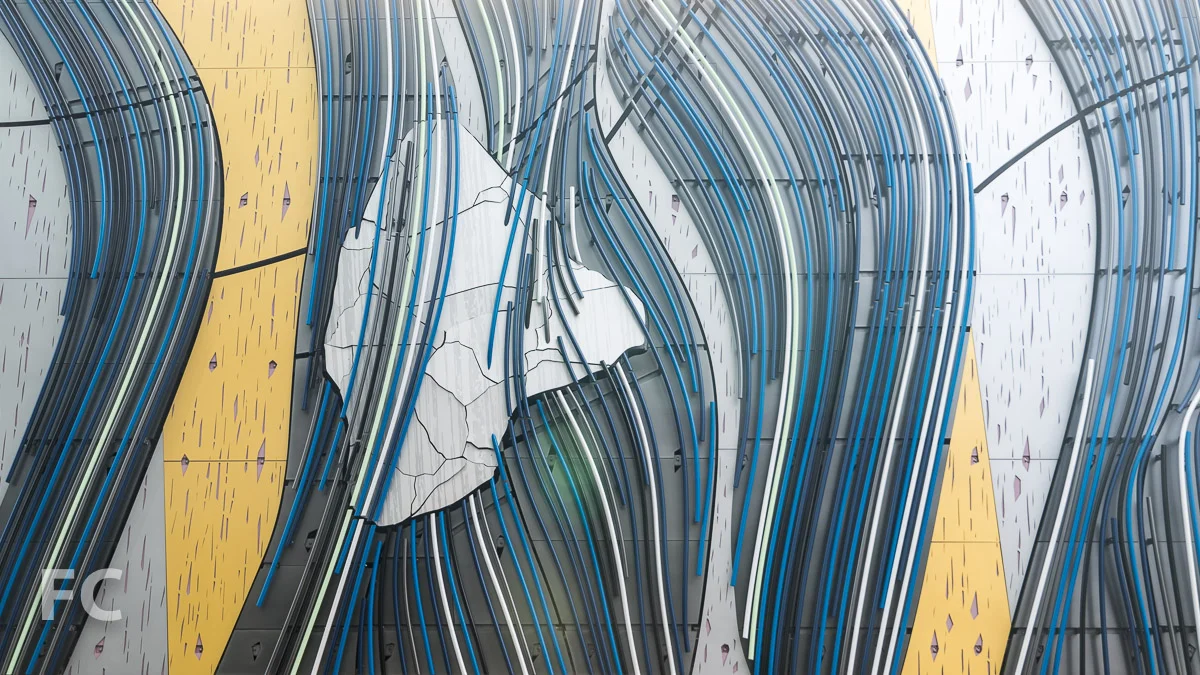 Detail of Stephen Glassman Studio's "Flow Two Ways."