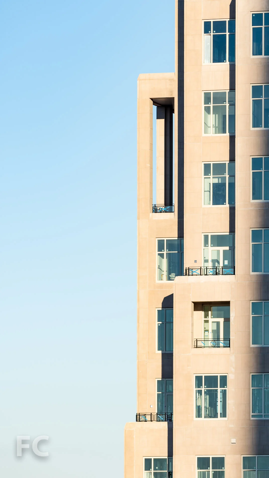 Penthouse balconies.