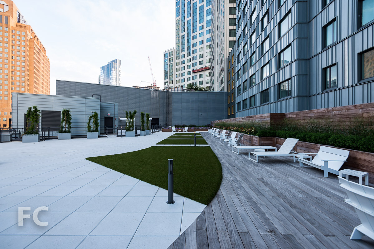 Lower residential terrace.