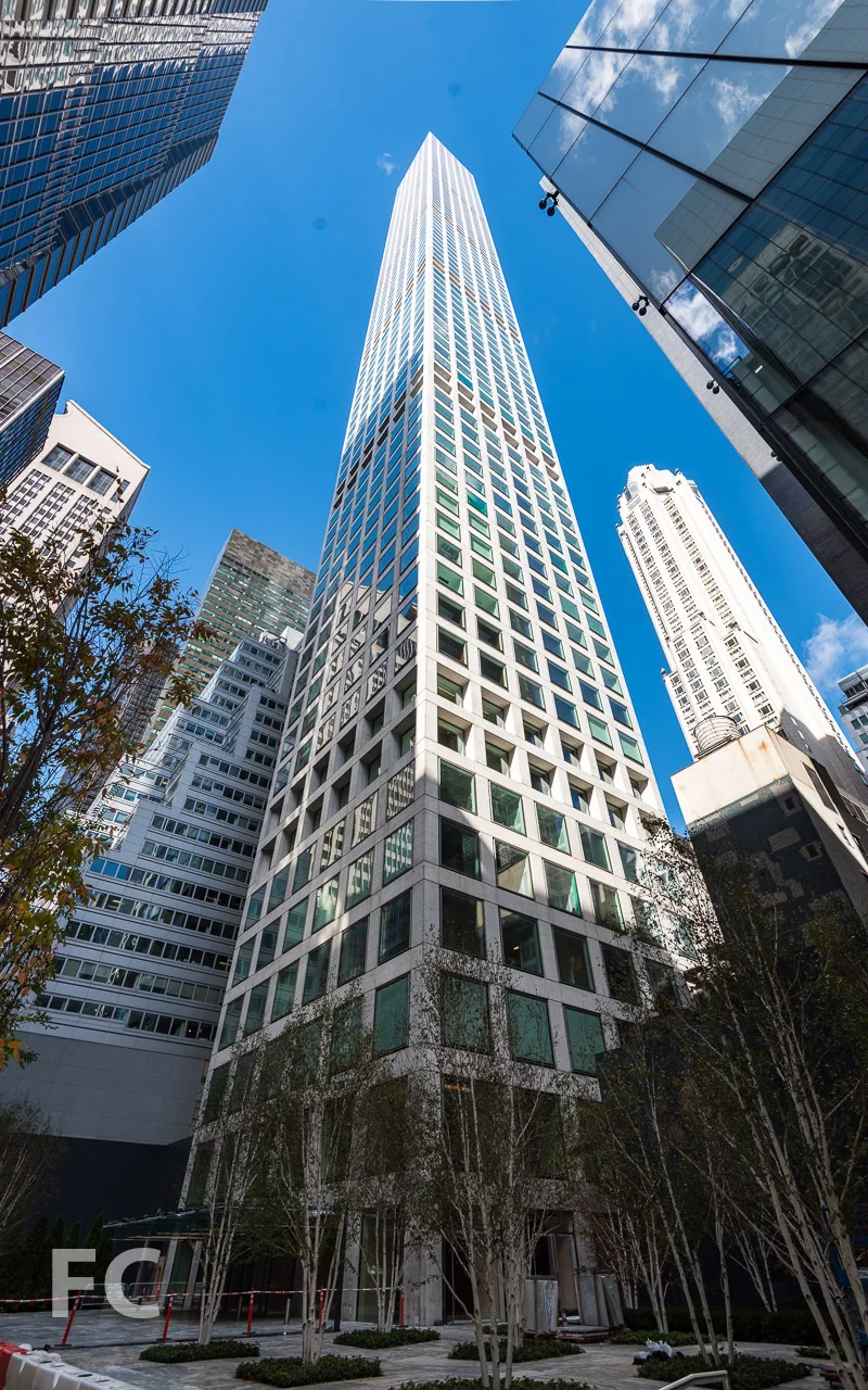 Southeast corner of the residential tower.