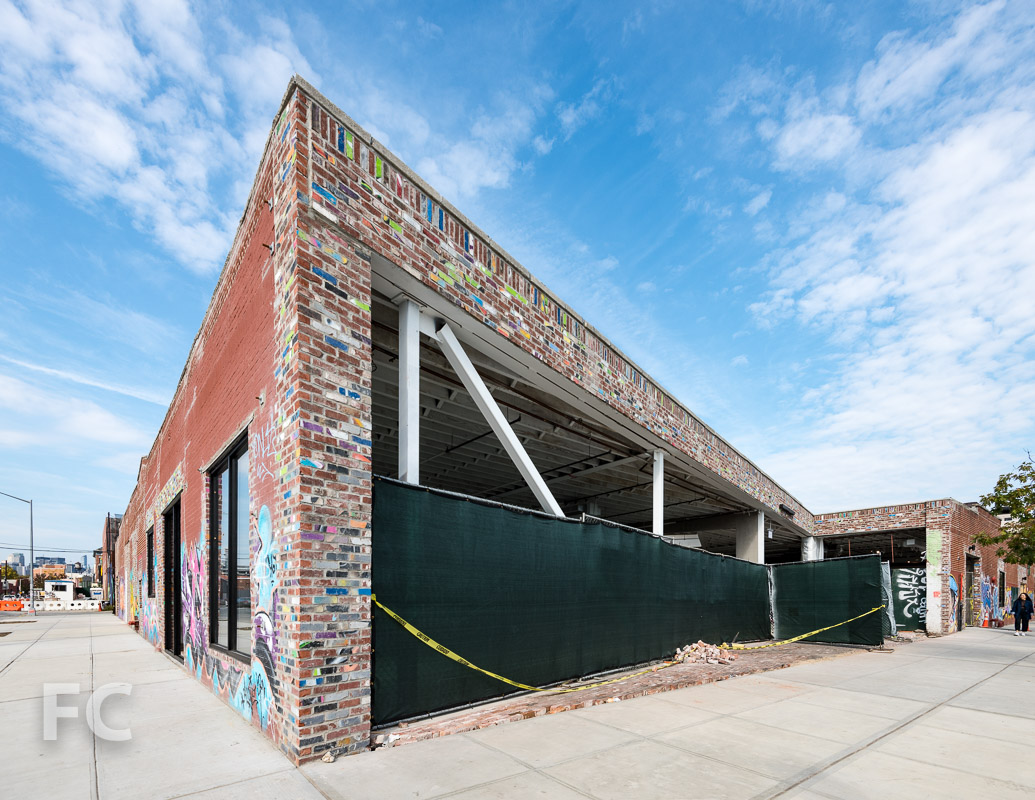 New main entry taking shape at the southwest corner.